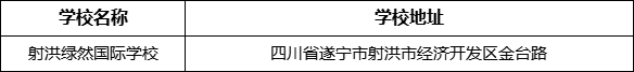 遂宁市射洪绿然国际学校地址在哪里？