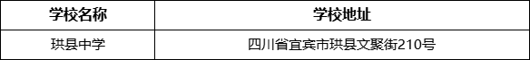 宜宾市珙县中学学校地址在哪里？