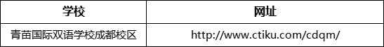 成都市青苗国际双语学校成都校区网址是什么？
