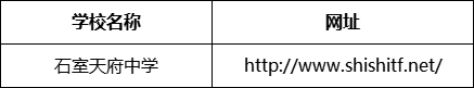 成都市石室天府中学网址是什么？