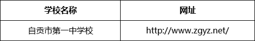 自贡市第一中学校网址是什么？