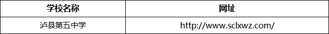 泸州市泸县第五中学网址是什么？