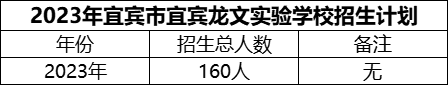 2024年宜宾市宜宾龙文实验学校招生计划是多少？