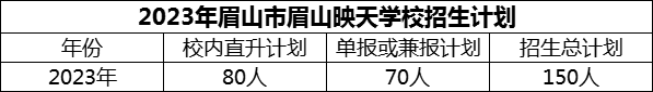 2024年眉山市眉山映天学校招生计划是多少？