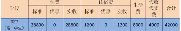 2024年眉山市眉山东辰国际学校学费、住宿费