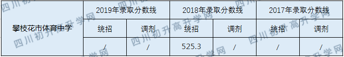 2020攀枝花市体育中学初升高录取线是否有调整？