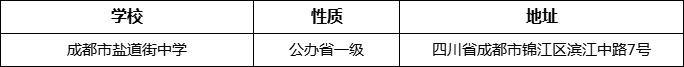 成都市盐道街中学详细地址、在哪里？