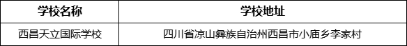凉山州西昌天立国际学校地址在哪里？