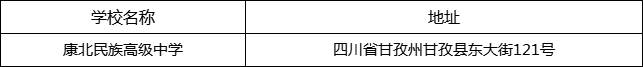 甘孜州康北民族高级中学地址在哪里？