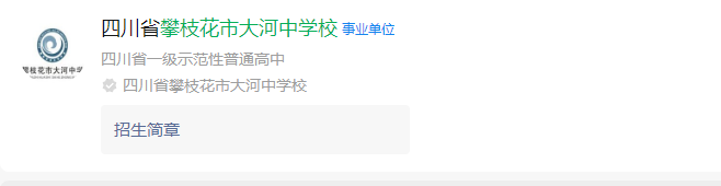 2025年攀枝花市大河中学校网址是什么？