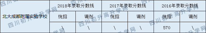 2020北大成都附属实验学校录取线是否有调整？