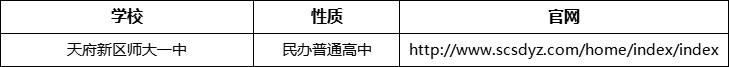 成都市天府新区师大一中官网、网址、官方网站